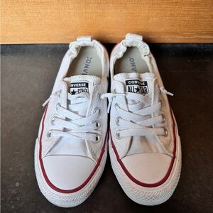 Converse Women’s White and Red Sneakers